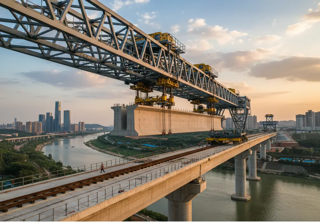 Girder Launching Machines for Metro and HSR Bridge Work