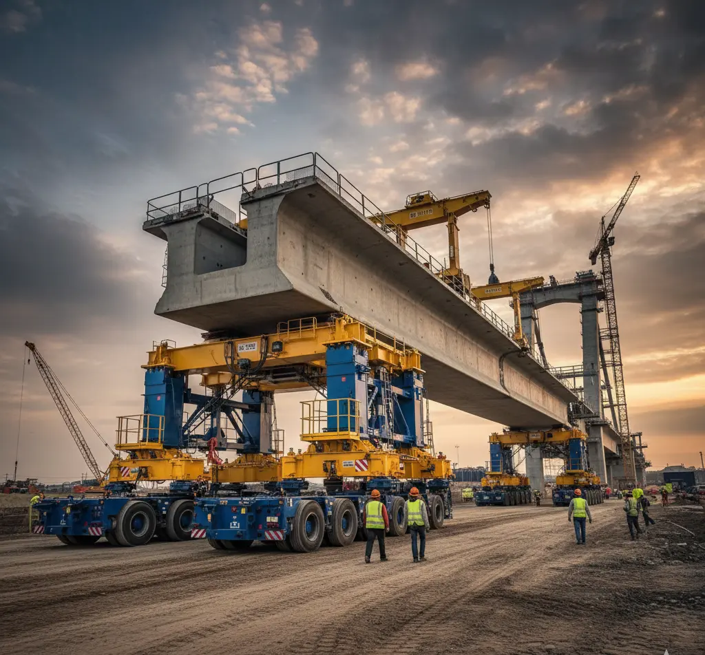Girder Transporter Systems for Heavy Loads and Bridges